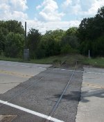 Crossing of US 50 and ex-Rock Island track, looking east